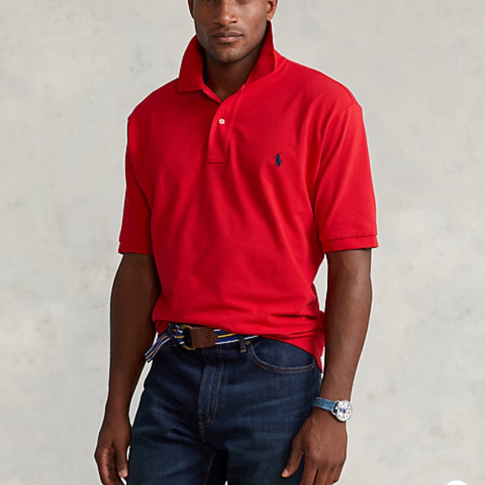 Polo by Ralph Lauren The Iconic Mesh Shirt Custom Fit in Red